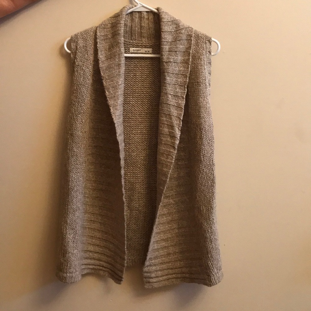 Old Navy Tan Sleeveless Sweater Medium